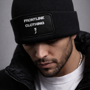 Frontline Clothing Black Wooly Hat